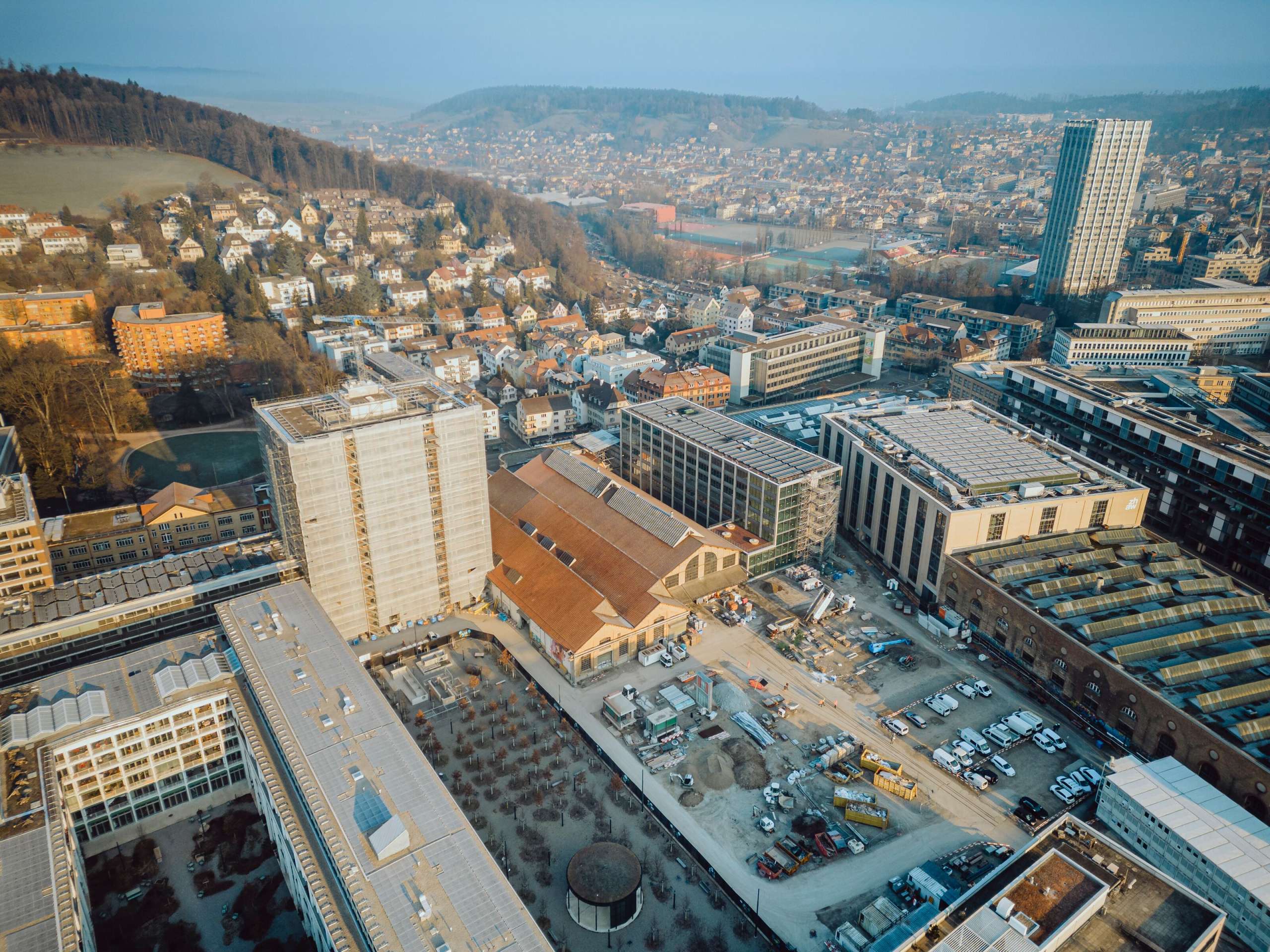 Lokstadt, Wirtschaft, Drohnenaufnahme, Aussenaufnahme