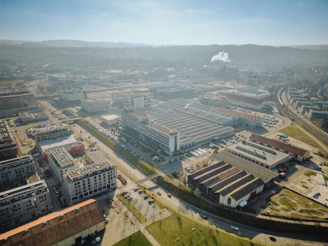 Wirtschaft_Neuhegi_2022 Wirtschaft, Drohnenaufnahme, Aussenaufnahme